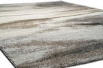 Preview: Designer Teppich Moderner Teppich Wohnzimmer Teppich Kurzflor Teppich Barock Design Meliert in Braun Taupe Grau