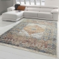 Preview: Orientalischer Teppich mit Blumen Verzierungen mehrfarbig