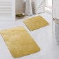 Preview: Shaggy Teppich Wohnzimmer weicher Hoch- & Langflor Flokati Badezimmer waschbar in goldfarben