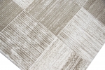 Preview: Designer und Moderner Teppich Wohnzimmerteppich mit Karomuster in Beige Creme