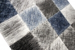 Preview: Designer und Moderner Teppich Wohnzimmerteppich in Blau Grau Schwarz