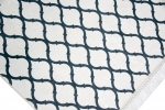 Preview: Teppich Retro Designteppich Wohnzimmerteppich modern waschbar in Creme Schwarz