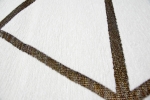 Preview: Orientteppich Läufer 80x250 cm - Geometrisches Muster in Creme Gold