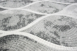 Preview: Designer Wollteppich - Läufer 80x300 cm - Marokkanischer Stil in Grau Creme