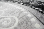 Preview: Moderner Teppich Orientteppich Ornamente mit Glitzergarn in Grau Schwatz Creme