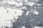 Preview: Moderner Designerteppich - Läufer 80x300 cm in grau creme blau