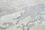 Preview: Wollteppich Designerteppich Teppich abstrakt aus Naturfasern in beige grau