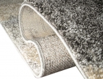 Preview: Designer Teppich Moderner Teppich Wohnzimmer Teppich Kurzflor Teppich Barock Design Meliert Karo Design in Braun Grau Creme