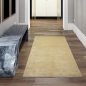 Preview: Designer Teppich Flur einfarbig gold