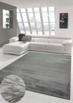 Preview: Teppich Kunstfellteppich Hochflor Faux Fur Hasenfell uni grau