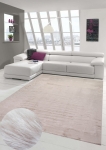 Preview: Teppich Kunstfellteppich Hochflor Faux Fur Hasenfell uni rosa