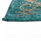 Preview: Moderner Teppich Designer Teppich Orientteppich Wohnzimmer Teppich mit Bordüre in Türkis Beige