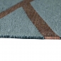 Preview: Orientteppich Wohnzimmer Teppich Geometrisches Muster in Türkis Bronze