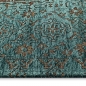 Preview: Marokkanischer Teppich mit Ornamenten in petrol - gold