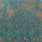 Preview: Marokkanischer Teppich mit Ornamenten in petrol - gold