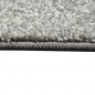 Preview: Designer Wohnzimmer Teppich Modern kurzflor vintage seitlich gekettelt in grau creme
