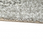 Preview: Designer Wohnzimmer Teppich Modern kurzflor vintage seitlich gekettelt in grau creme