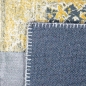 Preview: Moderner Elegance Teppich mit orientalisch gemusterten Quadraten in grau gold
