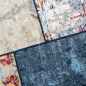 Preview: Moderner Teppich eleganter Stil mit Quadraten orientalisch gemustert braun grau orange mehrfarbig