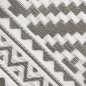 Preview: Wetterfester Kunststoff-Outdoor-Teppich mit Azteken-Motiv in grau