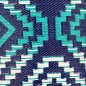Preview: Strapazierfähiger Azteken-Teppich für Outdoor in türkis blau