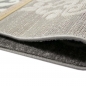 Preview: Moderner Teppich Designer Teppich Orientteppich mit Glitzer Wohnzimmer Teppich mit Floral Muster Meliert in Grau Creme