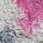 Preview: Shaggy Teppich Hochflor Langflor Teppich Wohnzimmer Teppich Gemustert in Karo Design Pink Grau Creme