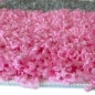 Preview: Shaggy Teppich Hochflor Wohnzimmer Karomuster rosa grau creme