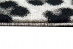 Preview: Teppich modern Wohnzimmerteppich mit Leoparden Muster in grau schwarz creme