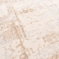 Preview: Moderner feiner Wohnzimmer-Teppich | glänzend | beige-weiß