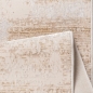 Preview: Moderner feiner Wohnzimmer-Teppich | glänzend | beige-weiß