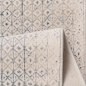 Preview: Eleganter Designer Teppich | glänzend | in blau-weiß