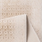 Preview: Eleganter Abstrakter Teppich | glänzend | in gold-weiß