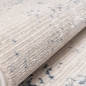 Preview: Glänzender Designer Teppich für das Wohnzimmer | blau-weiß
