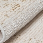 Preview: Glänzender Designer Teppich für das Wohnzimmer | gold-weiß