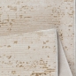 Preview: Glänzender Designer Teppich für das Wohnzimmer | gold-weiß