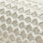 Preview: Hoch Tief Effekt Recycel Teppich • kleine Zig-Zag Kreuzchen Muster creme
