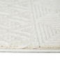 Preview: Hoch Tief Effekt Recycel Teppich • kleine Zig-Zag Kreuzchen Muster creme
