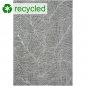 Preview: Moderner Recycel Teppich • angenehm weich • Blätterdesign in grau