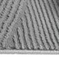 Preview: Recycle Teppich mit modernen ovalen Formen liniert in grau