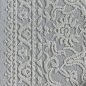 Preview: Recycling Teppich Grau Ornament Design wohnlich Wohnzimmer