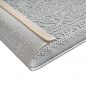 Preview: Recycling Teppich Grau Ornament Design wohnlich Wohnzimmer