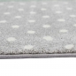 Mobile Preview: Kinderzimmer Teppich Spielteppich Herz Stern Punkte Design grün grau creme