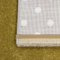 Preview: Kinderzimmer Teppich Spiel & Baby Teppich Herz Stern Punkte Design in gold creme weiß grau