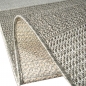 Preview: Teppich Modern Flachgewebe Kariert Sisal Optik Küchenteppich Küchenläufer Karo Design Grau