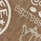 Preview: Küchenteppich Sisal moderner Küchenläufer flachgewebt Coffee Mocha Espresso Braun Beige