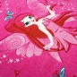 Preview: Kinderteppich Spielteppich Kinderzimmer Teppich Zauberfee mit Schmetterlinge Pink Creme Rot Türkis