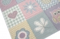 Preview: Kinderteppich Spielteppich Karo Design Pastell Bunt