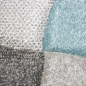 Preview: Designer und Moderner Teppich Kurzflor mit Tropfen Muster in Türkis Grau Beige