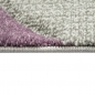 Preview: Designer und Moderner Teppich Kurzflor Tropfen Muster in Lila Grau Beige